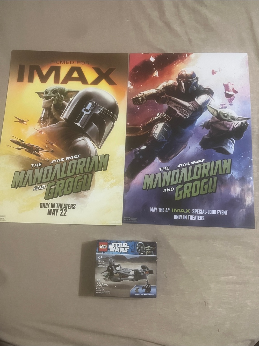 Star Wars Mandalorian and Grogu Movie Poster & Lego Set 5/4/26 Exclusive NEW - Picture 2 of 7